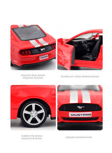 फोर्ड मस्टैंग कार मॉडल के लिए आरmz सिटी कस्टम 1:36 स्केल के लिए आधिकारिक लाइसेंस उच्च गुणवत्ता वाली डाई कास्ट प्लास्टिक खोलने के दरवाजे वापस जाओ - Product Image 3