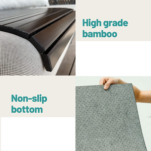 Bamboo <strong>Black</strong> Couch Tray 20x14 Inch Large <strong>Sofa</strong> Armrest Tray <strong>Table</strong> for Straight Chair Arm Flexible Sustainable Non-Slip - Product Image 2