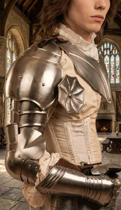 Ensemble d'armure médiévale en acier poli, fait main, armure complète traditionnelle, pour reconstitution historique - Product Image 3