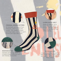 Chaussettes de style décontracté en coton de haute qualité pour adultes, chaussettes amusantes pour hommes pour toutes les saisons