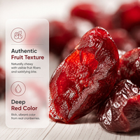 OEM Bulk Gedroogde Cranberries Rijpe Zoete Zachte Natuurlijke Snack Zonder Kunststoffen Gezonde Bak Ingrediënt 10kg Gebakken