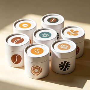 Emballage de haute qualité, écologique et alimentaire pour grains de café, boîte en carton personnalisée, tube rond en papier kraft avec fenêtre transparente - Product Image 6