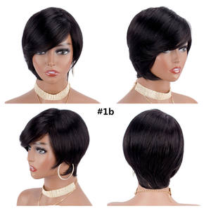 วิกผมลูกไม้ผมแท้สไตล์ใหม่ปี <span class=keywords><strong>2021</strong></span> ทรงพิกซี่คัต ผมตรงสั้นบราซิล วิกผมซิลิโคน 10a วิกผมแท้ทรงพิกซี่คัต - Product Image 5
