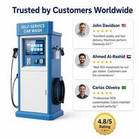 Station de lavage auto en libre-service en acier inoxydable haute pression pour extérieur, avec paiement sans espèces par carte de crédit, RFID, mobile et code QR, pour usage commercial OEM