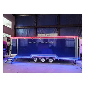 DOT Proved Mobile Kiosk Customized Ice Cream Coffee Cart Pizza Waffle Crepe Popcorn Bbq Food Trailer Churro Bear Food Truck