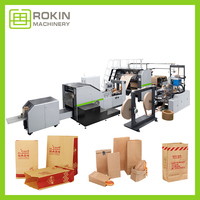 Machine à fabriquer des sacs en papier automatiques de haute qualité ROKIN, production élevée, entièrement automatique, machine à fabriquer des sacs en papier à corde ronde