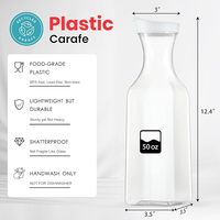 Bouteilles carrées en plastique transparent de 1500ml Récipient à thé glacé et à jus de fruits Flip Style pour bars et réfrigérateurs domestiques