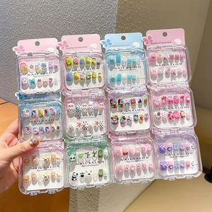 <span class=keywords><strong>Faux</strong></span> <span class=keywords><strong>ongles</strong></span> amovibles pour enfants, faits à la main, pour les enfants de 3 à 12 ans, collection d'autocollants pour <span class=keywords><strong>ongles</strong></span> DIY - Product Image 5