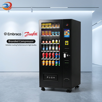 Máquina Expendedora de Snacks Pequeña, Edición Alemana, Sistema de Refrigeración por Absorción, Pantalla Táctil LED SDK, Monitoreo Remoto para Alemania