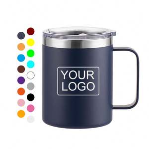 Vaso Térmico Personalizado de Acero Inoxidable de 12oz, 14oz, 16oz, 24oz, Taza de Café Aislada al Vacío para Camping, Viajes y Campamento con Asa - Product Image 1