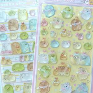 Autocollants 3D en relief mignons en cristal, style dessin animé ancien, pour TAMAGOTCHI BONBON DROP, avec motifs de biologie et de chanterelles - Product Image 4