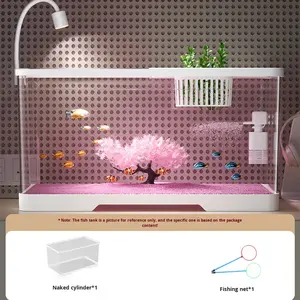 ตู้ปลาพลาสติกตั้งโต๊ะ ซากุระ ภูมิทัศน์เชิงนิเวศ ปลาทอง ปลากัด พร้อมระบบกรอง ออกซิเจน หมุนเวียนน้ำอัตโนมัติ สำหรับใช้ในบ้าน - Product Image 6
