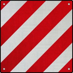 Segnale di avvertimento riflettente in alluminio spagna 2-in-1 rosso/bianco 500X500mm PVC germania - Product Image 1