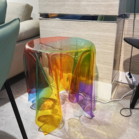 Meubles de maison de conception de table basse moderne solide arc-en-ciel pour salle à manger chambre salon coin de chevet