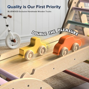 Set de Triángulos <span class=keywords><strong>Pikler</strong></span> 7 en 1, Juguetes de Escalada Plegables y Suaves para Bebés, Arco Montessori de Madera, Rampa, Escalera, Escalador - Product Image 6