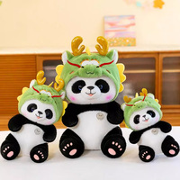 Peluche Panda Dragon Bao Créative 2026 – Ours en Peluche Doux en Polyester pour Dormir – Cadeau d'Anniversaire Dragon du Zodiaque pour Garçons et Filles