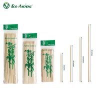 Brochettes de maïs grillées en bambou Mao écologiques, jetables, rondes, personnalisées, naturelles, de fabrication chinoise