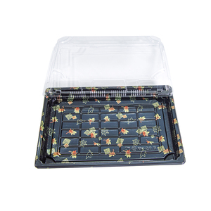 Hot sale food grade disposable packaging clear plastic box for sushi packaging container box