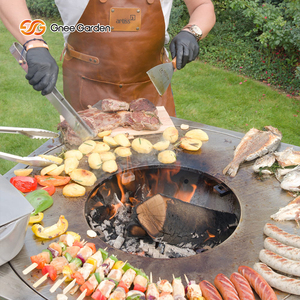 High Quality Wholesale Modern Style Heavy Duty Outdoor Corten Steel Rust BBQ - Product Image 3