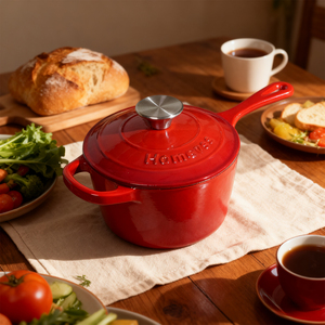 Casserole <span class=keywords><strong>en</strong></span> <span class=keywords><strong>fonte</strong></span> rouge de 1,75 QT, <span class=keywords><strong>meilleure</strong></span> casserole <span class=keywords><strong>en</strong></span> <span class=keywords><strong>fonte</strong></span> antiadhésive, casserole ronde <span class=keywords><strong>en</strong></span> <span class=keywords><strong>fonte</strong></span> <span class=keywords><strong>émaillée</strong></span> avec couvercle - Product Image 6