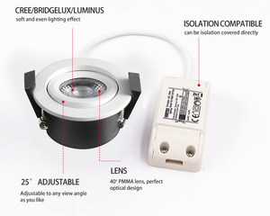 Đèn Trần 25 Độ Nghiêng Nội Thất IP44 Đèn <span class=keywords><strong>Led</strong></span> Chiếu Điểm Mini 5W Đèn <span class=keywords><strong>LED</strong></span> Âm Trần <span class=keywords><strong>COB</strong></span> Cho Gia Đình - Product Image 4