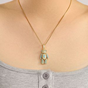 <span class=keywords><strong>Collier</strong></span> en cuivre plaqué or ACME avec ours en peluche en laiton et zircon coloré, <span class=keywords><strong>collier</strong></span> pendentif animal tendance pour femmes - Product Image 4