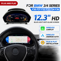Dashboard Digital LCD 12,3 inci untuk BMW Seri 3 F30 F31 F32 F33 Wireless CarPlay Linux Plug & Play Dikirim dalam 3 Hari
