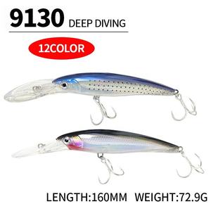 Nouvelle longue leurre de pêche de 160 mm, 72,9 g, grande leurre de traîne, leurres de plongée profonde, leurres flottants type minnow - Product Image 5