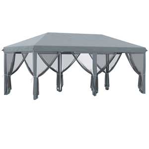 Tente Pop-Up 3x6m avec Cadre en Aluminium Robuste, Tissu Oxford, Filet de Protection, Imperméable, Sac de Transport, Idéale pour les Grandes Fêtes et Mariages - Product Image 1