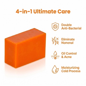 Jabón en Barra con Aceite Esencial de Árbol de Té y Extracto de Caqui - Jabón Antibacterial para Eliminar el Olor Corporal, Cuidado de la Piel, OEM/ODM - Product Image 5