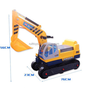 नाटक खेलने निर्माण ट्रक खिलौना खुदाई खुदाई करने वाला गाड़ी बच्चों के लिए कार पर सवारी - Product Image 4