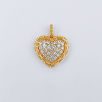 Collana con Pendente a Cuore in Oro 18K con Diamanti Coltivati in Laboratorio, Placcata Oro Vintage, Catene Delicate con Diamanti, Gioielli Raffinati per Donne