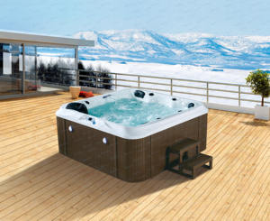 Baignoire Spa Rectangulaire Extérieure de Luxe Moderne pour 4 Personnes, Bain à Remous, Massage, Autoportante, Utilisation Hôtelière, Matériau Acrylique, Écologique - Product Image 2