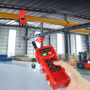 Mando a distancia inalámbrico RF de larga distancia para elevador de cabrestante de grúa industrial con llave de seguridad, 8 canales FSK 420-450MHz - Product Image 1