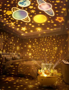 Bluetooth Music Box Star Projector Night <b>Light</b> with Rotating Sky Lamp for Kids Bedroom Gift - Product Image 5
