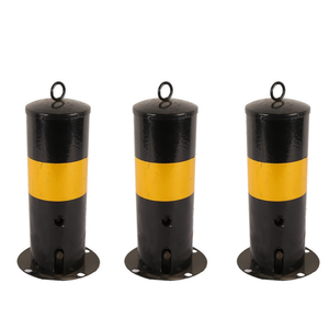 Poteau de sécurité mobile pour voirie communautaire, <span class=keywords><strong>anti</strong></span>-éparquillage, verrouillable, amovible, en acier, avec signalisation - Product Image 1