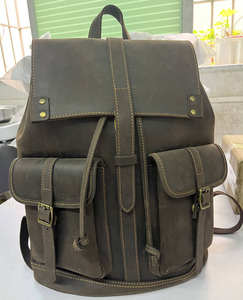 新デザインスタイリッシュなレトロワックスバックパック軽量パーソナライズキャンバスバックパック汎用ロゴ付きバックパック - Product Image 3