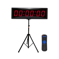 Chronomètre numérique multisports 4-6 LED avec bouton de démarrage/arrêt pour les compétitions et l'entraînement, horloge de compte à rebours, télécommande