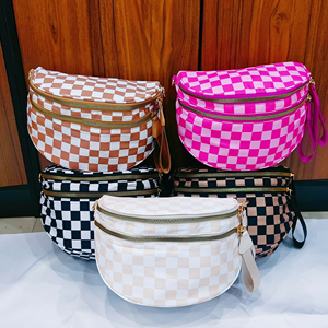 Doppio strato <span class=keywords><strong>rosa</strong></span> caldo <span class=keywords><strong>a</strong></span> scacchi impermeabile in Nylon da donna <span class=keywords><strong>tracolla</strong></span> <span class=keywords><strong>tracolla</strong></span> <span class=keywords><strong>borsa</strong></span> grande marsupio <span class=keywords><strong>a</strong></span> <span class=keywords><strong>tracolla</strong></span> Jumbo Bum Bag - Product Image 5