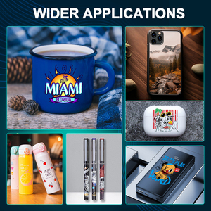 Nhỏ LED phẳng trực tiếp UV máy in logo Cmyk + W W mực màu mini A4 Kích thước UV chai máy in trường hợp điện thoại máy in phun - Product Image 6