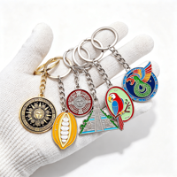 Nouveaux produits personnalisés – Porte-clés vierge en métal pour sublimation, émail dur, motif dessin animé mignon, cadeau d'affaires