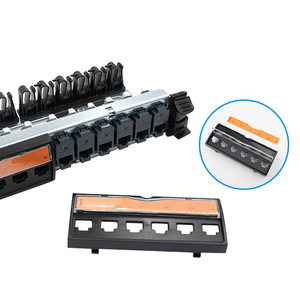 PUXIN 24 Port 19''1U CAT6 Keystone Jack Réseau Patch Panel UTP <span class=keywords><strong>STP</strong></span> FTP pour <span class=keywords><strong>Legrand</strong></span> Type Offre Spéciale Cat5e CAT6 UTP 24 Ports Français - Product Image 4