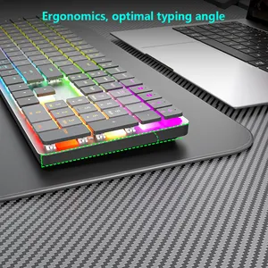 Kunden spezifische kabellose mechanische Spiele tastatur RGB beleuchteter Tastatur schalter drahtloser mechanischer Bluetooth-Tastatur spielspieler