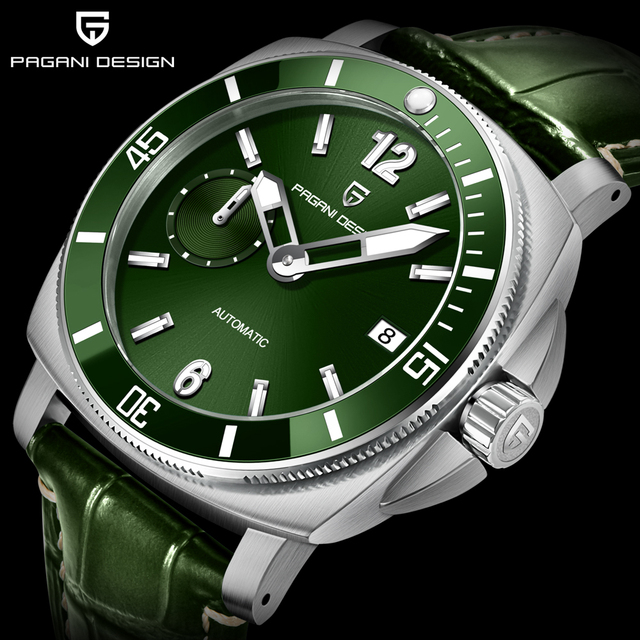 Pagani Design PD-1820 New 43MM Mens Watch Luxury Sapphire Stainless Steel Men's Mechanical Automatic Watch Waterproof 100 Meters