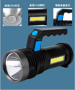 Linterna LED de alta potencia Antorcha súper brillante Lámpara recargable USB