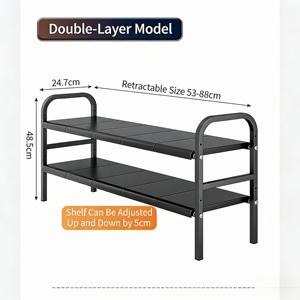 Étagère de <span class=keywords><strong>rangement</strong></span> <span class=keywords><strong>sous</strong></span> évier à 2 niveaux en acier au carbone, organisateur coulissant réglable pour accessoires de cuisine <span class=keywords><strong>sous</strong></span> évier, <span class=keywords><strong>meuble</strong></span> <span class=keywords><strong>sous</strong></span> évier - Product Image 6