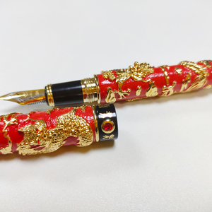 Jinhao Double Dragon <span class=keywords><strong>Penna</strong></span> Roller Blu Dello <span class=keywords><strong>Smalto</strong></span> del Cloisonne Artigianato per la Firma e la Raccolta di <span class=keywords><strong>penna</strong></span> stilografica - Product Image 5
