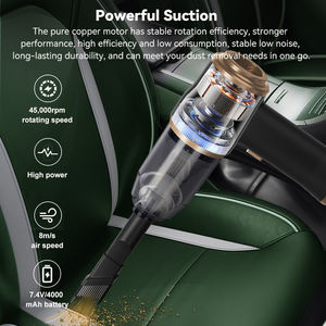 مكنسة كهربائية محمولة قوية لاسلكية للنفخ والشفط عالية القدرة متعددة الوظائف للسيارة والكمبيوتر المحمول - Product Image 2