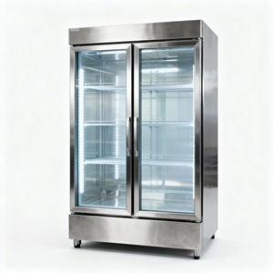 ตู้แช่แข็งแบบตั้งตรงประตูกระจกแบบกำหนดเองสำหรับขายส่ง พร้อมกระจกนิรภัย Low-E หนา 4 มม. - Product Image 3