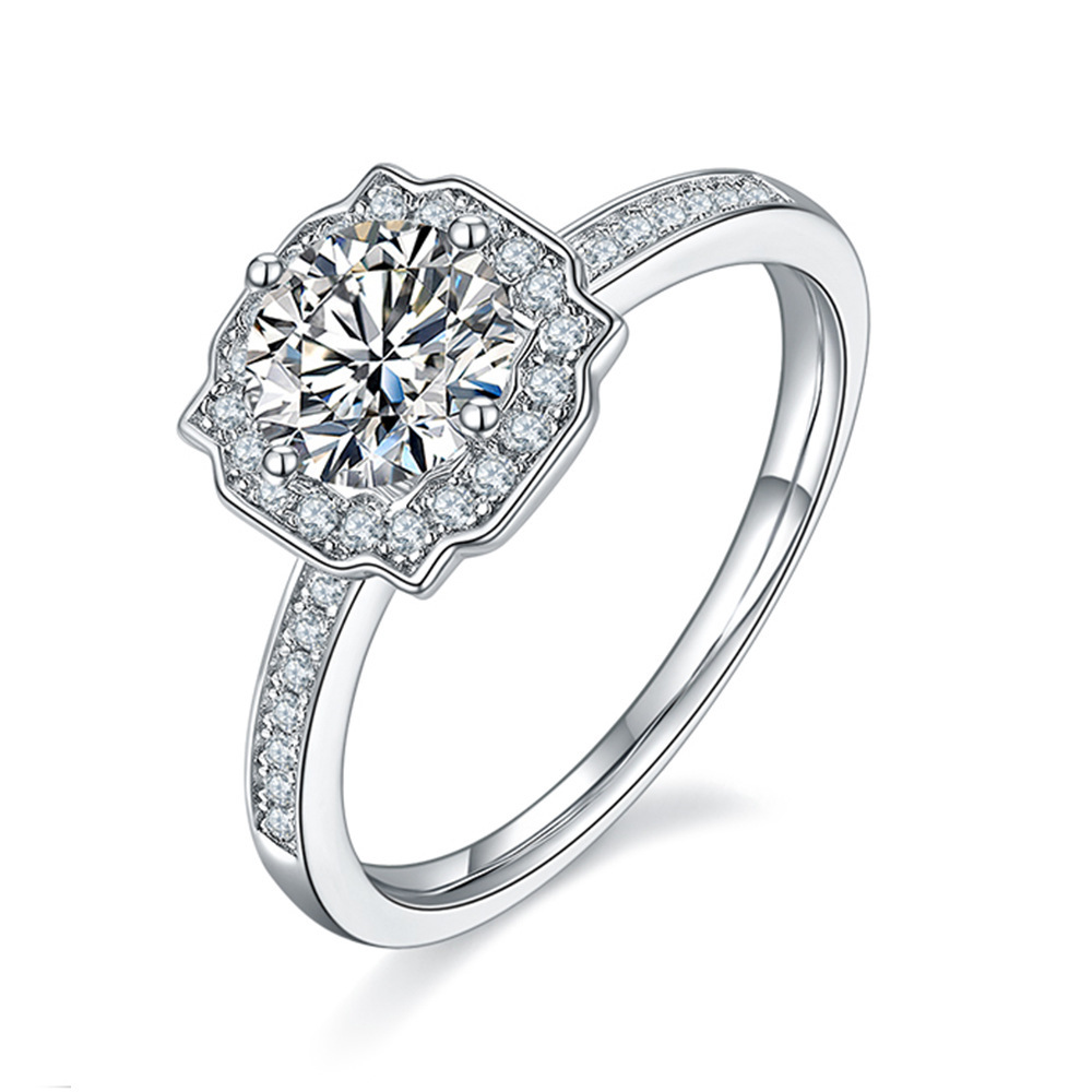 Bague romantique en diamant de laboratoire